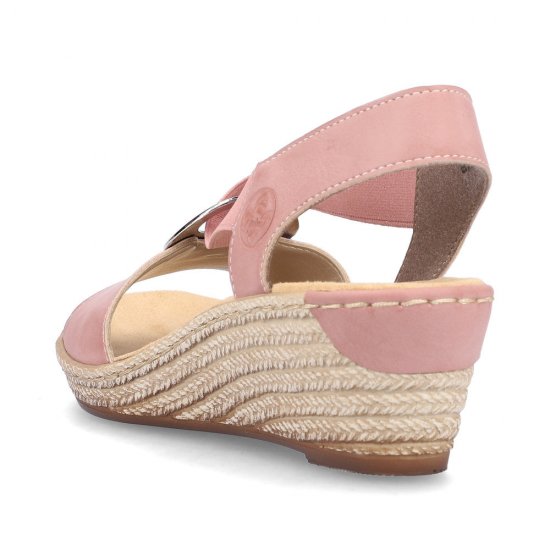 Rieker Women's sandals | Style 624H6 Dress Sandal Pink - Click Image to Close