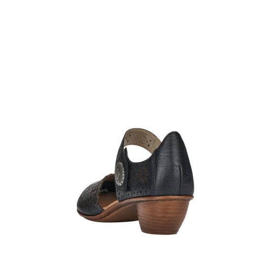Rieker Women's shoes | Style 43753 Dress Open Shank Black - Click Image to Close