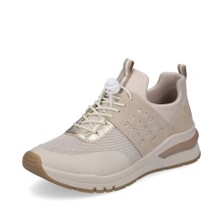 Rieker Women's shoes | Style M6651 Athletic Slip-on Beige Combination