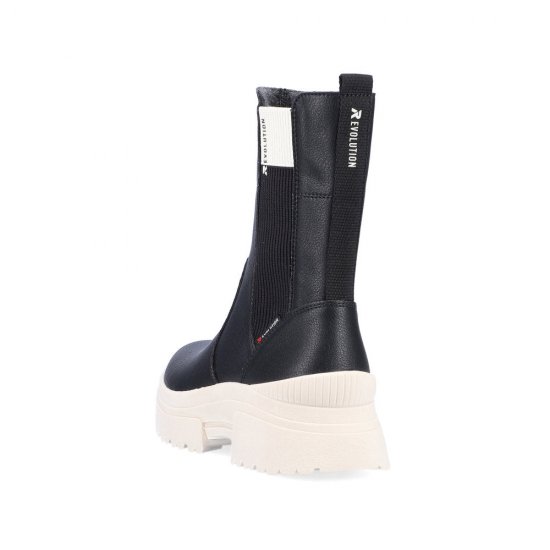 Rieker EVOLUTION Leather Women's mid height boots| W0380 Mid-height Boots Black - Click Image to Close