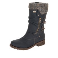 Remonte Synthetic Material Women's Mid Height Boots| D8070-01 Mid-height Boots Black Combination
