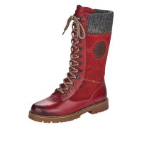 Remonte Suede Leather Women'S' Tall Boots | D9375 Tall Boots Athleisure Boots Red Combination