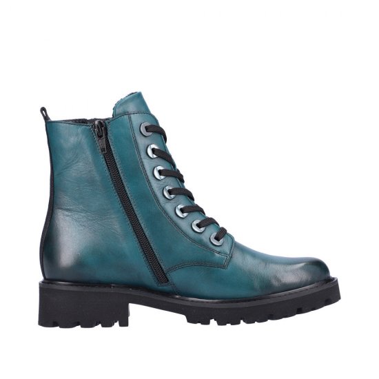 Remonte Leather Women's mid height boots| D8671 Mid-height Boots Blue - Click Image to Close