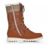 Remonte Suede leather Women's mid height boots| D8474-22 Mid-height Boots Brown Combination