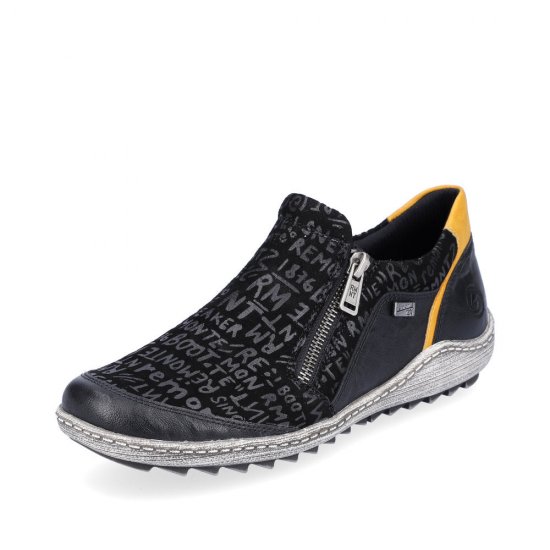 Remonte Women's shoes | Style R1428 Casual Zipper Black Combination - Click Image to Close