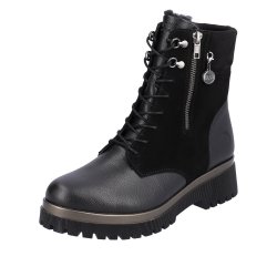 Remonte Suede Leather Women's Mid Height Boots| D1B73 Mid-height Boots Black