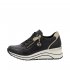 Remonte Leather Women's shoes| D0T03 Black Combination