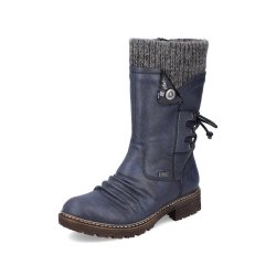 Rieker Synthetic leather Women's mid height boots| Z4750 Mid-height Boots Blue