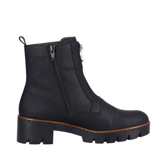 Rieker Synthetic Material Women's mid height boots| X5754 Mid-height Boots Black - Click Image to Close