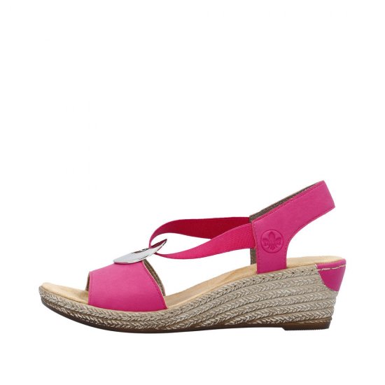 Rieker Women's sandals | Style 624H6 Dress Sandal Pink - Click Image to Close