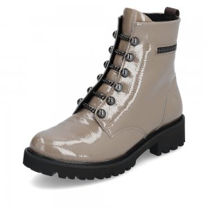 Remonte patent leather Women's short boots| D8670 Ankle Boots Brown