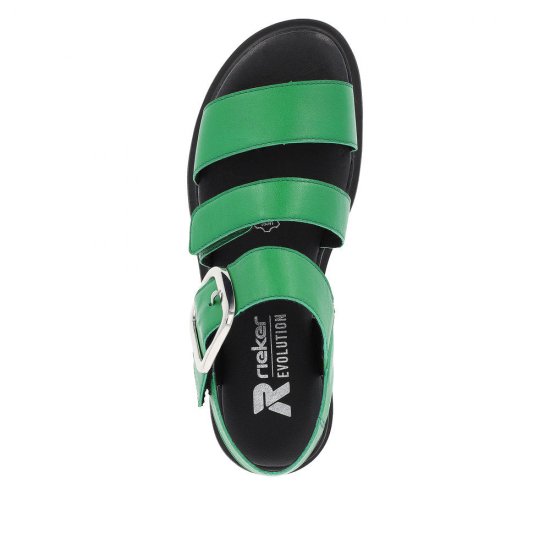 Rieker EVOLUTION Women's sandals | Style W1650 Casual Sandal Green - Click Image to Close
