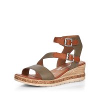 Remonte Women's sandals | Style D3052 Casual Sandal Green Combination