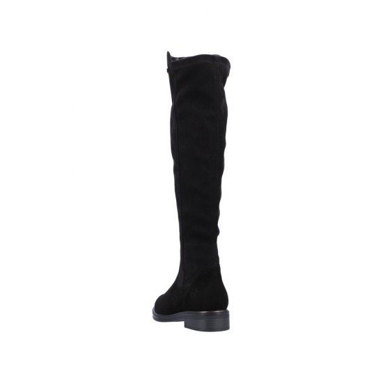 Remonte Suede Leather Women's' Tall Boots| D8387 Tall Boots Black - Click Image to Close