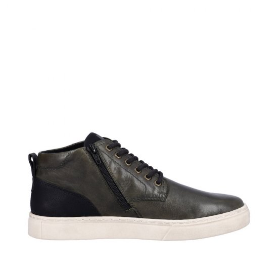Rieker EVOLUTION Leather Men's Boots| U0762 Ankle Boots Green - Click Image to Close