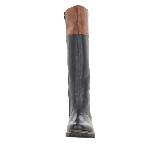 Remonte Leather Women's' Tall Boots| R6581 Tall Boots Black Combination - Click Image to Close