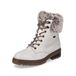 Remonte Leather Women's Short Boots| D0B74 Ankle BootsFiber Grip White Combination