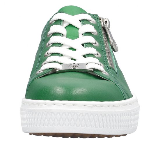 Rieker Women's shoes | Style L59L1 Athletic Lace-up with zip Green - Click Image to Close