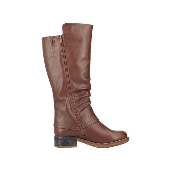 Rieker Synthetic Material Women's' Tall Boots| 94652 Tall Boots Brown - Click Image to Close