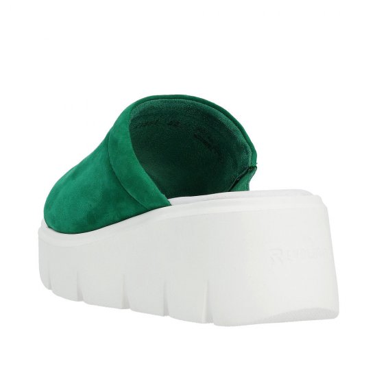 Rieker EVOLUTION Women's sandals | Style W1551 Casual Mule Green - Click Image to Close