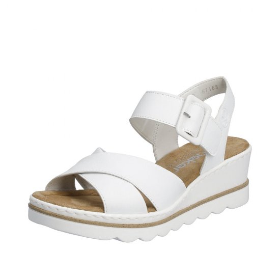 Rieker Women's sandals | Style 67463 Dress Sandal White - Click Image to Close