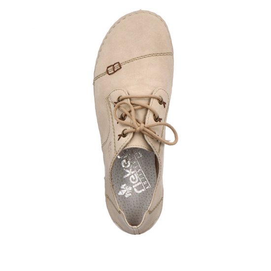 Rieker Women's shoes | Style 52520 Casual Lace-up Beige - Click Image to Close