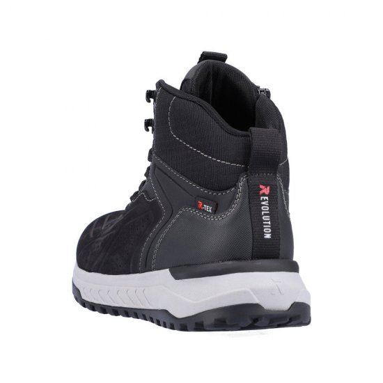 Rieker EVOLUTION Synthetic leather Men's boots| U0161 Ankle Boots Black - Click Image to Close
