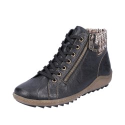 Remonte Leather Women's short boots| R1485 Ankle Boots Black Combination
