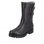 Remonte Leather Women's Mid Height Boots| D0W76 Mid-height Boots Black