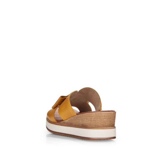 Remonte Women's sandals | Style D6456 Dress Mule Yellow - Click Image to Close