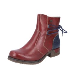Rieker Synthetic Material Women's short boots| 79692 Ankle Boots Red Combination