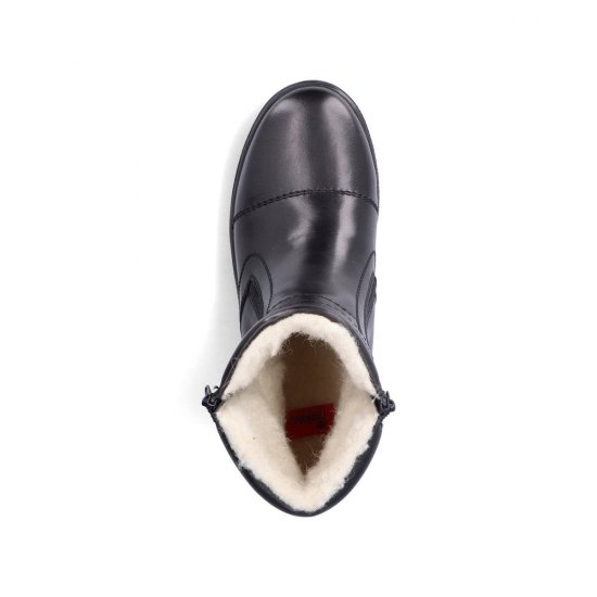 Rieker Leather Men's boots| F5493 Ankle BootsFlip Grip Black - Click Image to Close