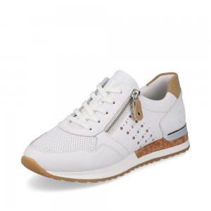 Remonte Women's shoes | Style R2536 Casual Lace-up with zip White Combination
