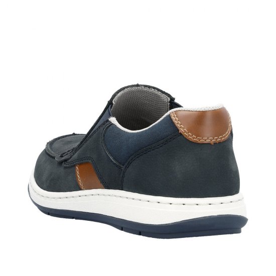 Rieker Men's shoes | Style 17368 Casual Slip-on Blue - Click Image to Close