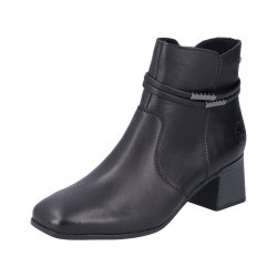 Rieker Leather Women's short boots| 70973 Ankle Boots Black