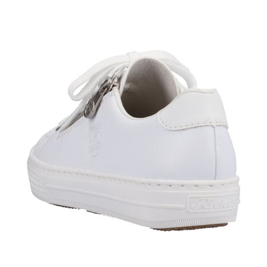 Rieker Women's shoes | Style L59L1 Athletic Lace-up with zip White - Click Image to Close