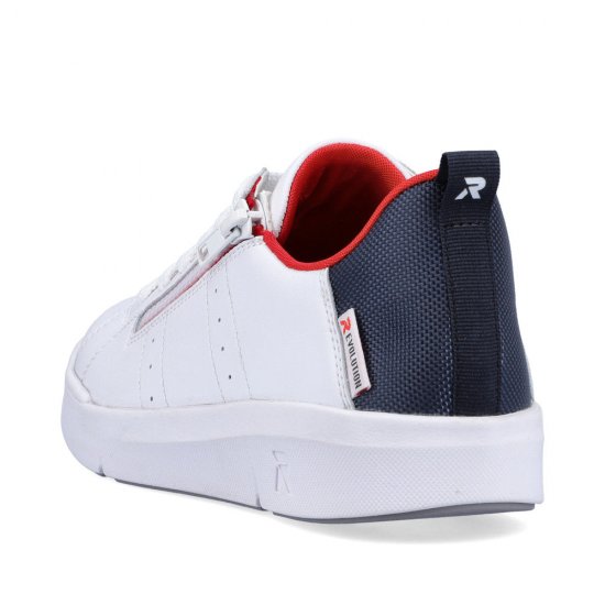 Rieker EVOLUTION Women's shoes | Style 41906 Athletic Lace-up with zip White - Click Image to Close