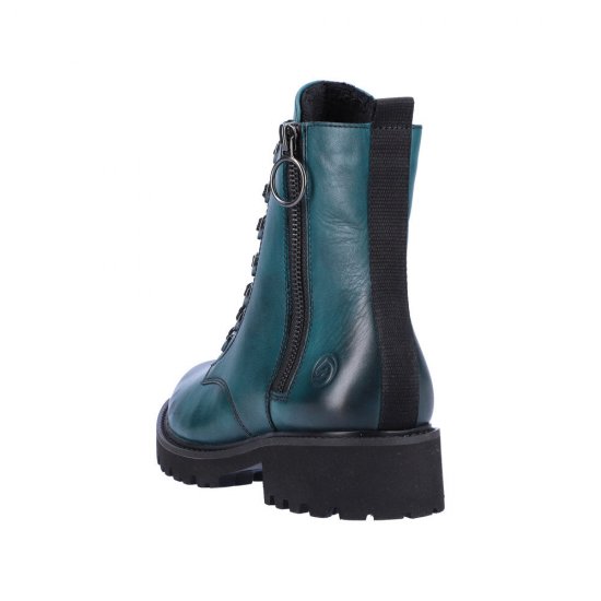 Remonte Leather Women's mid height boots| D8671 Mid-height Boots Blue - Click Image to Close