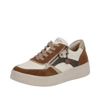 Remonte Women's shoes | Style D0J01 Athletic Lace-up with zip Brown Combination