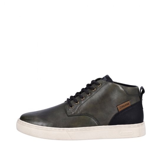 Rieker EVOLUTION Leather Men's Boots| U0762 Ankle Boots Green - Click Image to Close