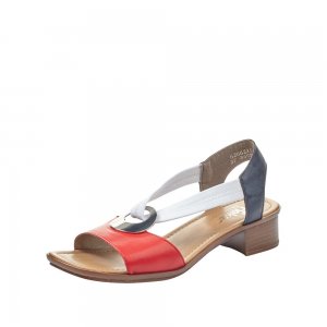 Rieker Women's sandals | Style 62662 Dress Sandal Red Combination
