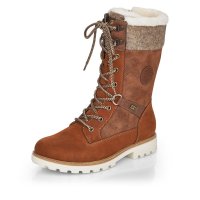 Remonte Suede leather Women's mid height boots| D8474-22 Mid-height Boots Brown Combination