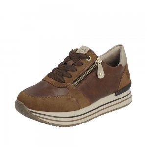 Remonte Leather Women's shoes| D1316 Brown Combination