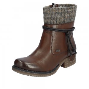 Rieker Synthetic Material Women's short boots| 79688 Ankle Boots Brown