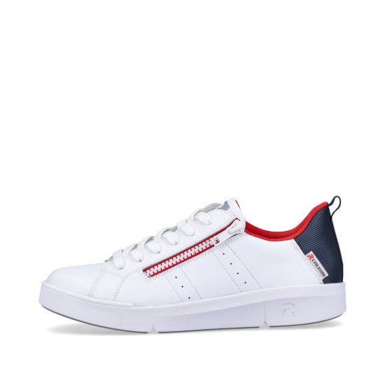 Rieker EVOLUTION Women's shoes | Style 41906 Athletic Lace-up with zip White - Click Image to Close