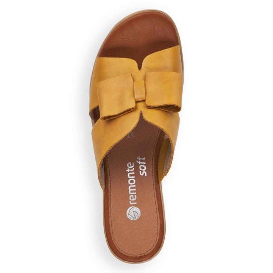 Remonte Women's sandals | Style D6456 Dress Mule Yellow - Click Image to Close