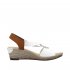 Rieker Women's sandals | Style 624H6 Dress Sandal White Combination