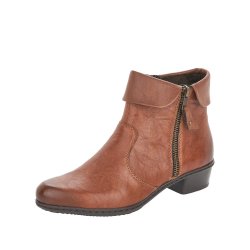 Rieker Leather Women's short boots| Y07A8 Ankle Boots Brown