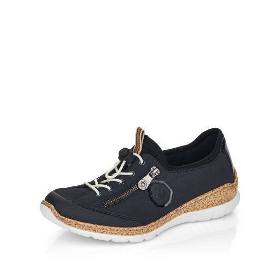 Rieker Women's shoes | Style N4263 Athletic Slip-on Navy - Click Image to Close