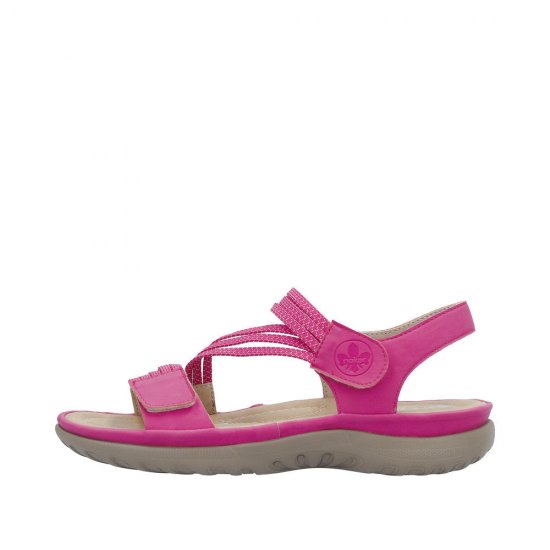 Rieker Women's sandals | Style 64870 Athletic Sandal Pink Combination - Click Image to Close
